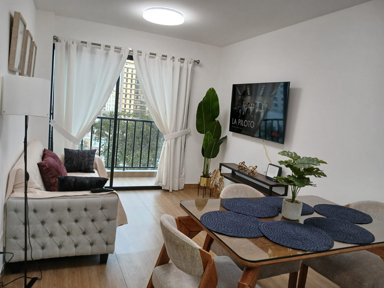 Dormitorio de departamento gestionado